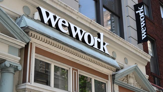 WeWork has sought relief from its landlords in a sign that the co-working industry is coming under pressure both from the length of the lockdowns and falling cash flows as customers turn away from their model. Picture: AFP