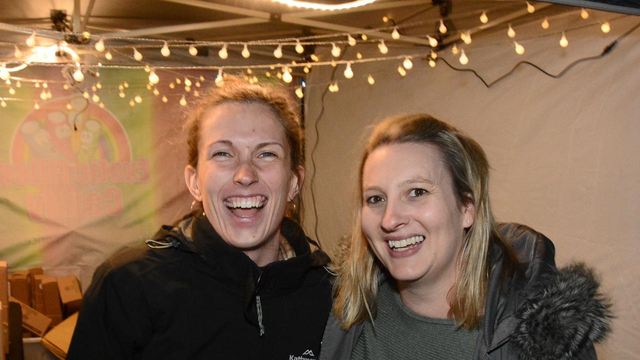 Danielle Quinn and Hannah Castellino at Night Bite markets at Palm Beach-Currumbin SHS, Palm Beach. Pic: Regina King