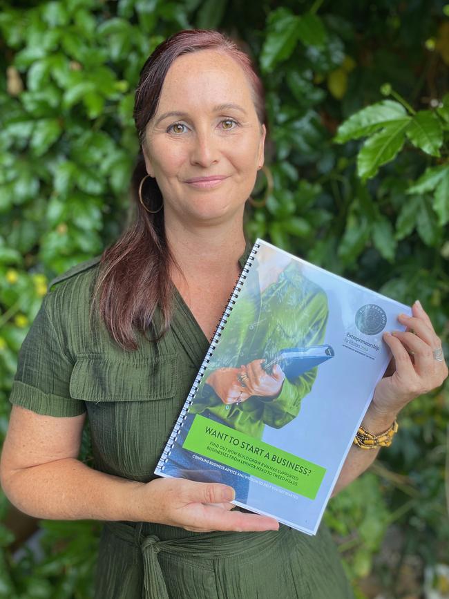 Natasha Fair with a printed copy of the ebook at the launch. Picture: Vivienne Pearson