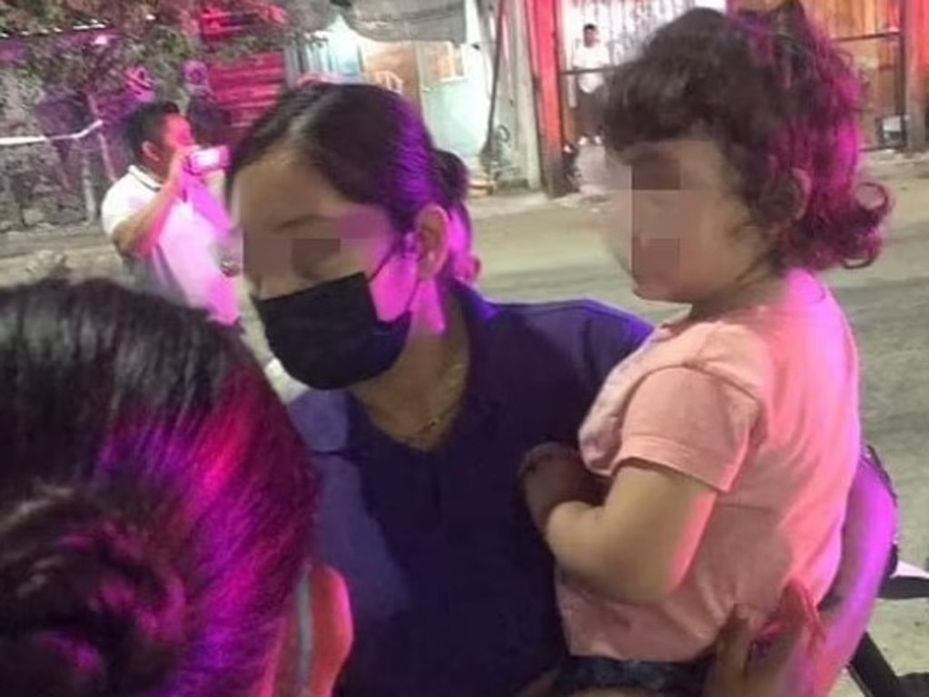 The two-year-old was found wandering the street in Cancun.