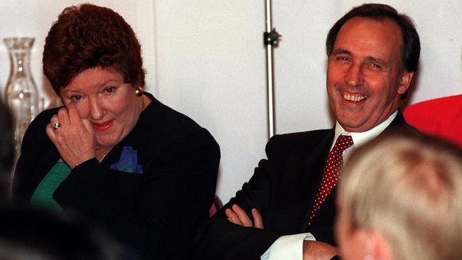 Ms Kirner with former prime minister Paul Keating.