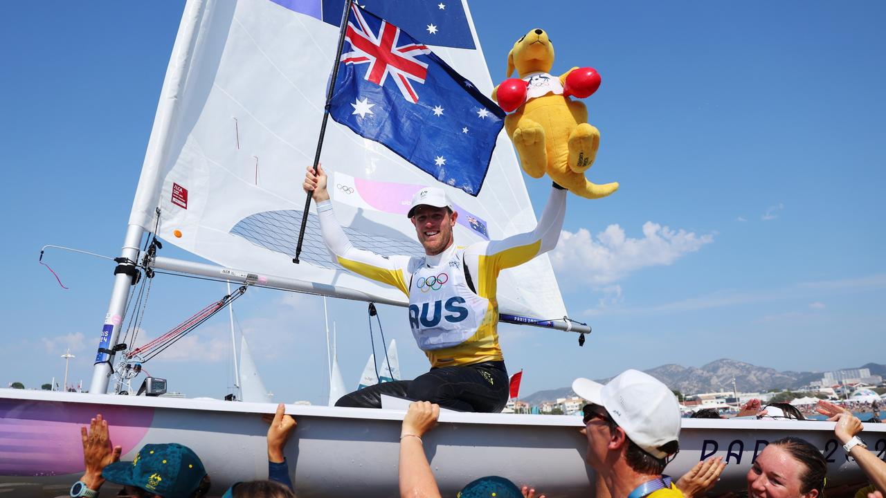 Sailor Matt Wearn won gold in Paris. Picture: Alex Livesey/Getty Images