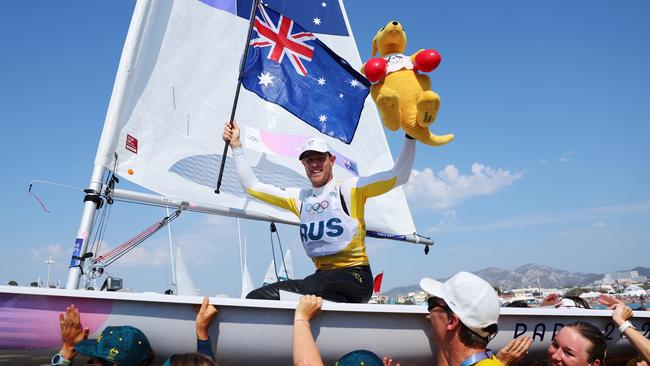 Sailor Matt Wearn won gold in Paris. Picture: Alex Livesey/Getty Images