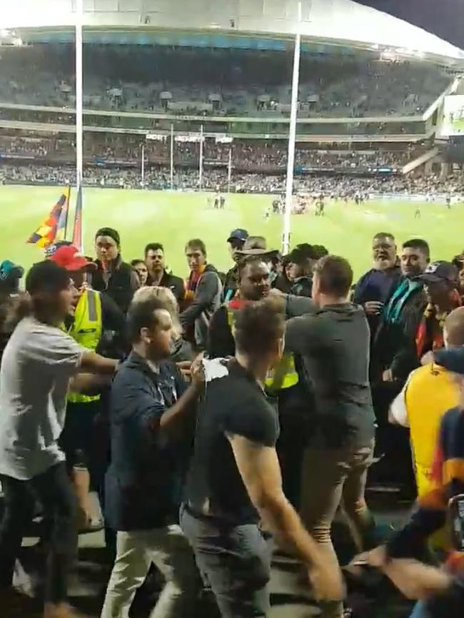 An image of a brawl at the Showdown. Picture: Facebook/Brandon Williss