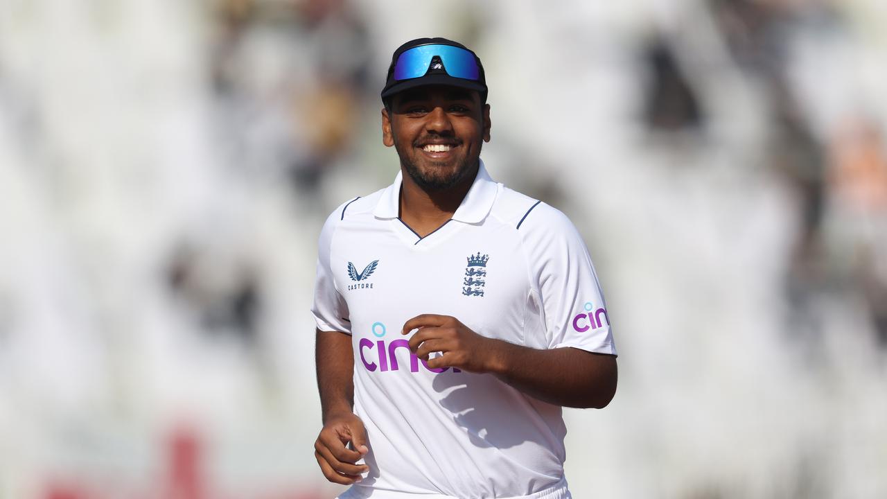 Rehan Ahmed of England. Photo by Matthew Lewis/Getty Images
