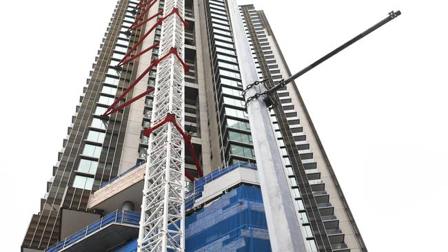 Hitec Glazing was one of the subcontractors working on Probuild’s 443 Queen St tower in Brisbane prior to is collapse. Picture: NCA NewsWire / Dan Peled