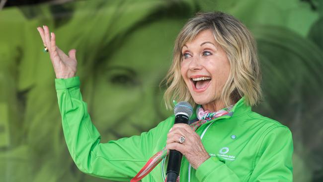 Olivia Newton-John at the Wellness Walk at Latrobe University. Picture: Jason Edwards