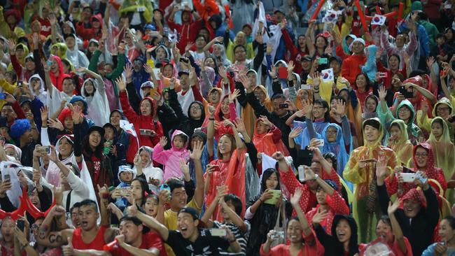 South Korea fans get in to the Asian Cup spirit. Will the A-League benefit?