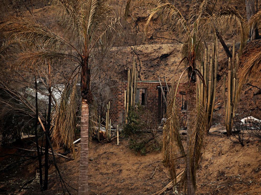 Fire devastated home in the small community of Wytaliba on the 13th of November 2019. Bushfires ripped through the small community of Wytaliba on the 9th of November 2019. Photographer: Adam Yip