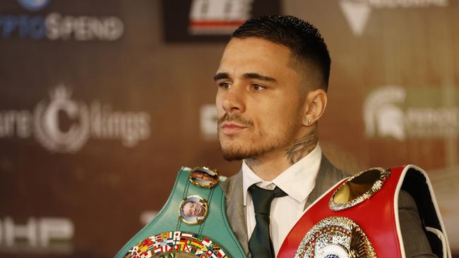 He’s already the WBA, IBF and WBO world champion, but a win over each of the Four Kings would make Kambosos a genuine superstar. Picture: Getty Images.