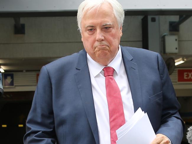 Embattled businessman and former federal MP Clive Palmer is appearing in the federal court to be questioned over his failed Nickel company. Pictures: Jack Tran