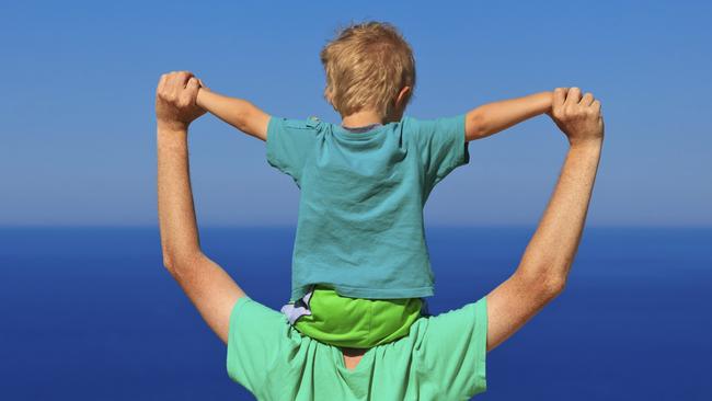 Childcare generic, children, thinkstock, kids, playing, daycare, kindergarten, child on father's shoulders, playgroup, social