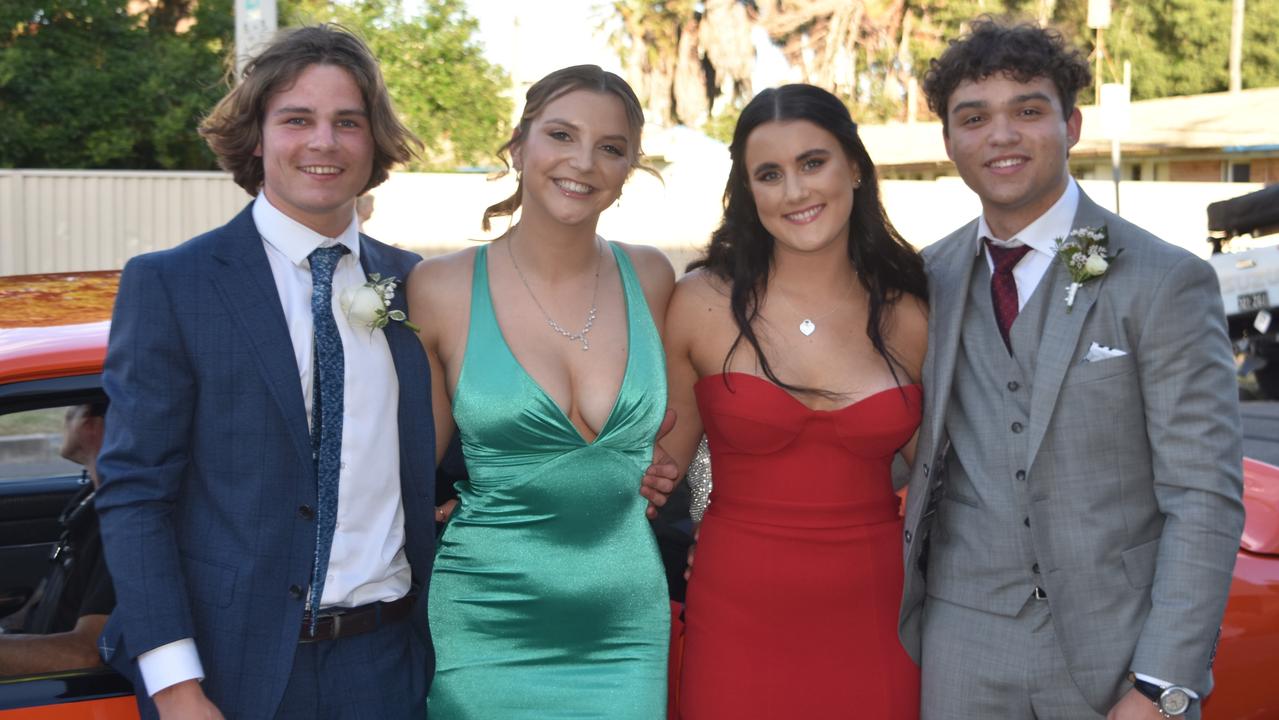 Harrison Reid, Keira Boeke, Ruby Stephenson and Brendan Steyn at the Sunshine Coast Grammar School formal on November 17. Picture: Sam Turner