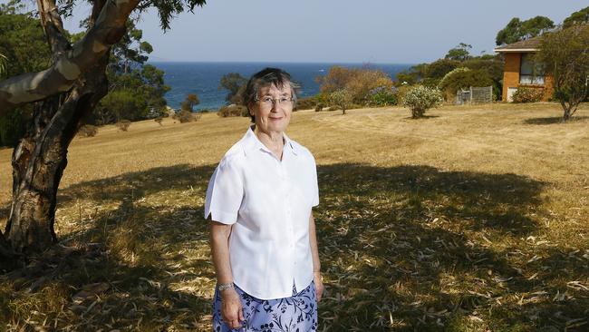 Presentation Sisters congregation leader Sister Gabrielle Morgan at the Blackmans Bay site. Picture: MATT THOMPSON