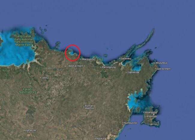 The vessels were first sighted by locals at Junction Bay, Northern Territory. Source: Google Maps.