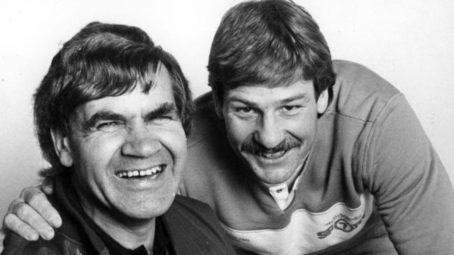 Great mates Graham Farmer and Sam Newman pictured together in 1983.