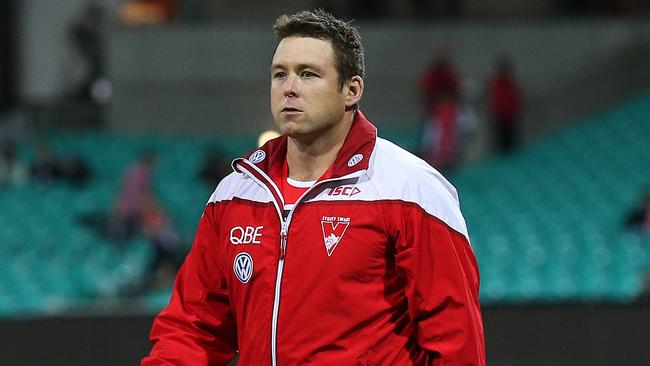 Swans assistant coach Stuart Dew is considered a coach-in-waiting. Picture: Phil Hillyard