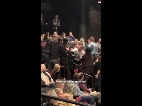 Climate activists crash broadway show