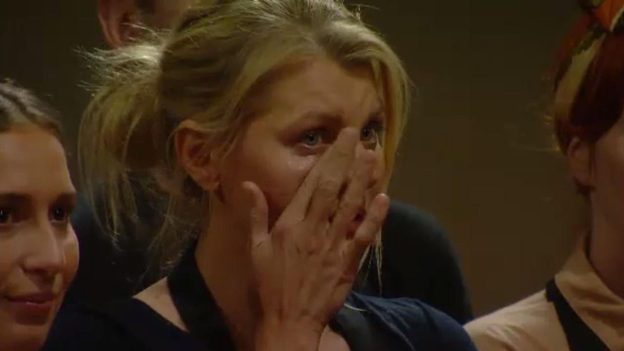 Meanwhile, contestants wiped tears from their eyes. Picture: Channel 10