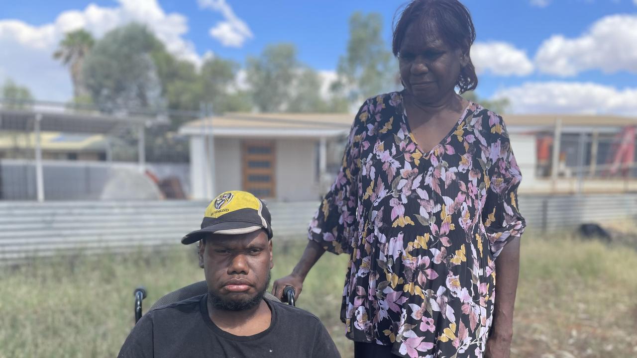 Caroline Numina, right, has no idea how she will be able to get her son Zac, left, to appointments he needs to attend in Darwin without a car.