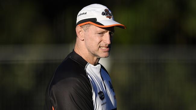 Michael Maguire is under pressure to retain his job at Wests Tigers. Picture: Albert Perez/Getty Images