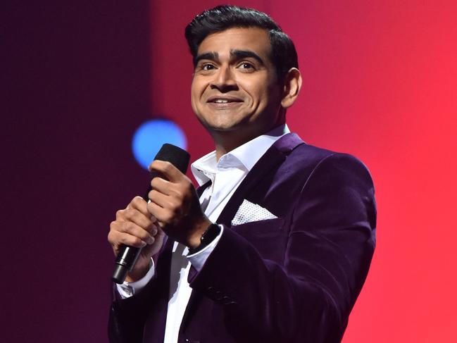 Slimmed-down Dilruk Jayasinha at the 2019 Melbourne International Comedy Festival Opening Night Comedy Allstars Supershow. Picture: Jim Lee