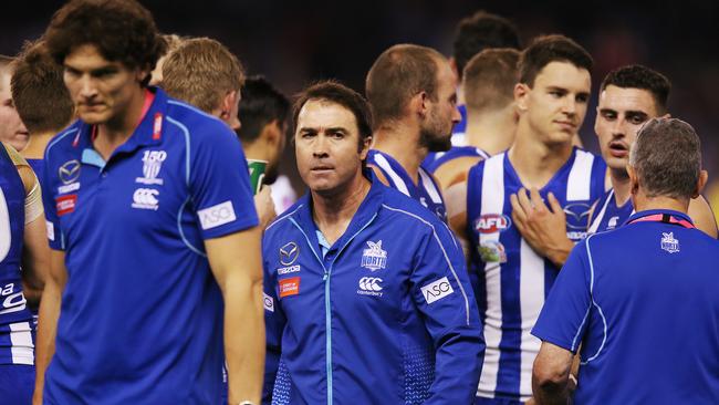 David King put the heat on North Melbourne coach Brad Scott. Picture: Getty Images