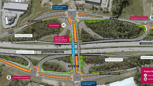 Pacific Motorway upgrade – plans for Exit 41, Yatala South on the M1.