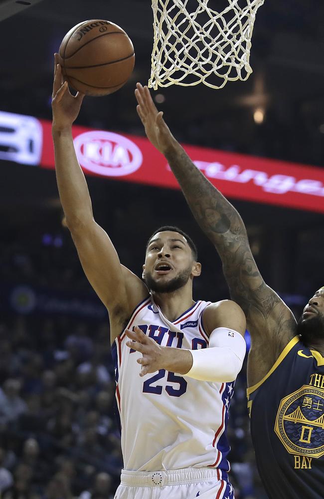 Simmons led the 76ers to victory over the Warriors on Friday. (AP Photo/Ben Margot)