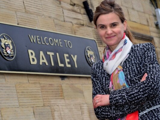 Murdered Labor MP Jo Cox in her constituency in Western Yorkshire. Picture: Supplied