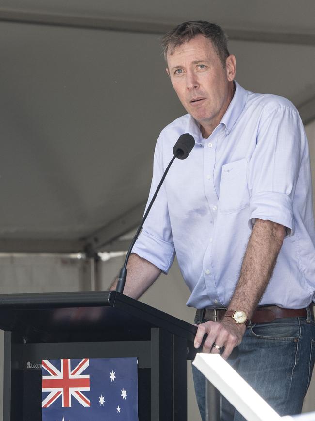 Member for Groom, Garth Hamilton. Australia Day celebrations at Picnic Point in Toowoomba. Thursday, January 26, 2023. Picture: Nev Madsen.