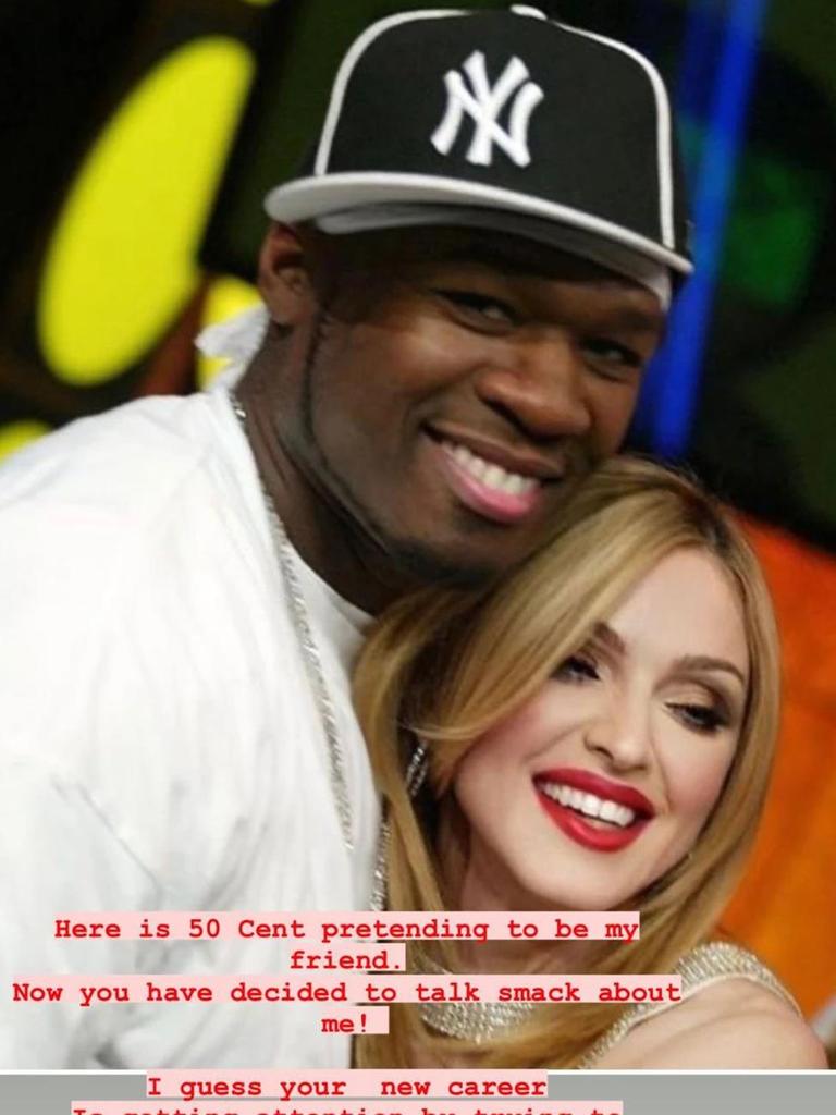 Madonna said 50 Cent ‘talked smack’ about her.