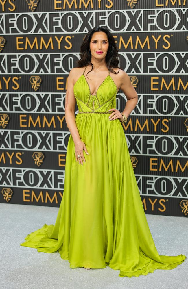 Indian-American author and model Padma Lakshmi attends the 75th Primetime Emmy Awards. Picture: Getty Images