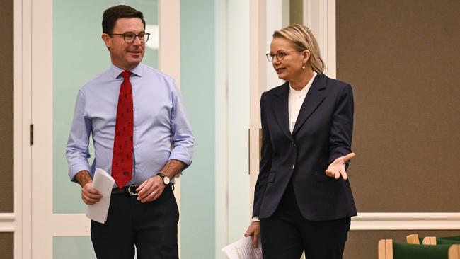 Mr Littleproud and Ms Ley on Wednesday. Picture: Martin Ollman/NewsWire
