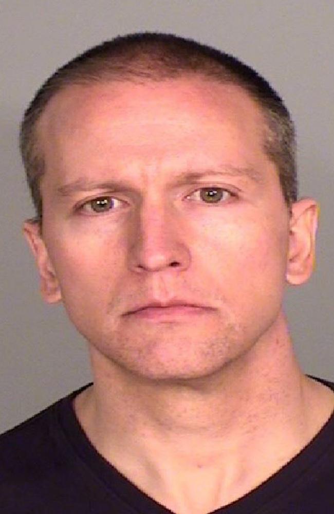 Derek Chauvin has been charged with third-degree murder and second-degree manslaughter. Picture: Ramsey County Jail