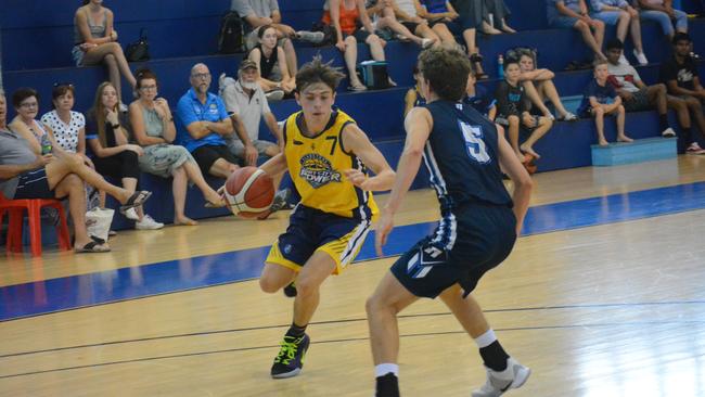 Gladstone Power’s Seth Collins against Rockhampton. Photo: Nick Kossatch