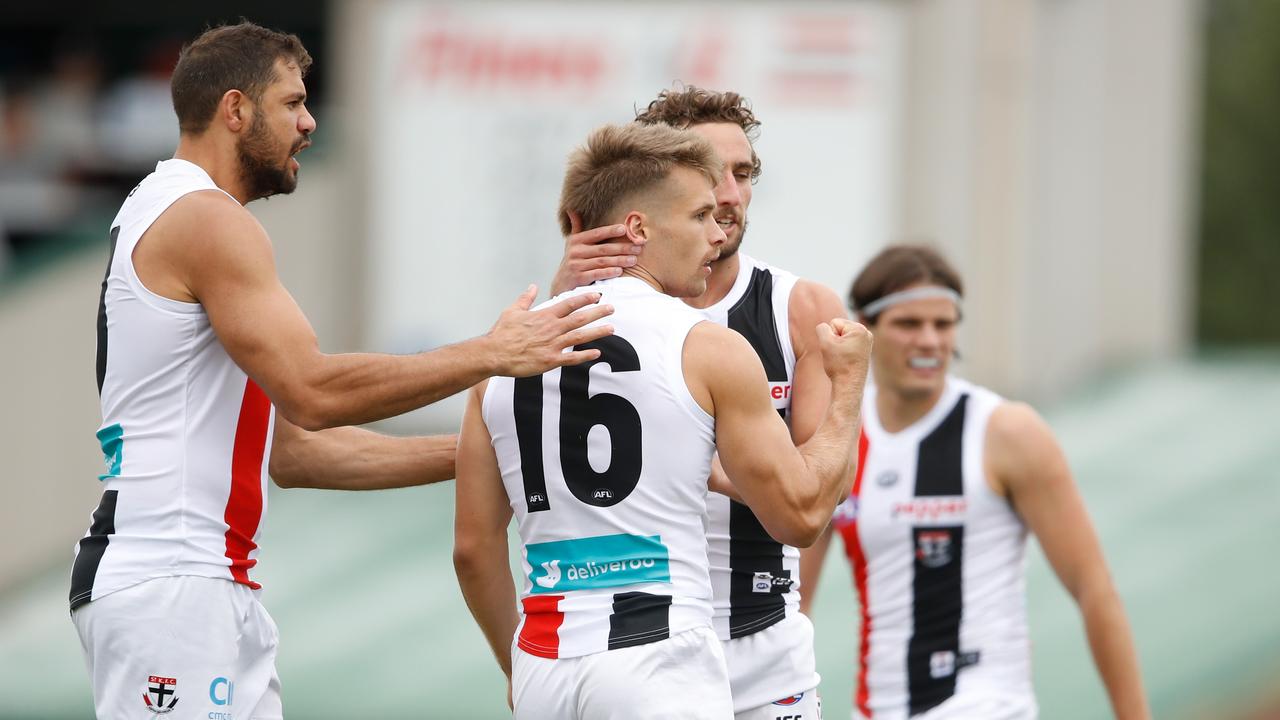 St Kilda defeated Collingwood in their Marsh Community Series clash. (Photo by Dylan Burns/AFL Photos via Getty Images)