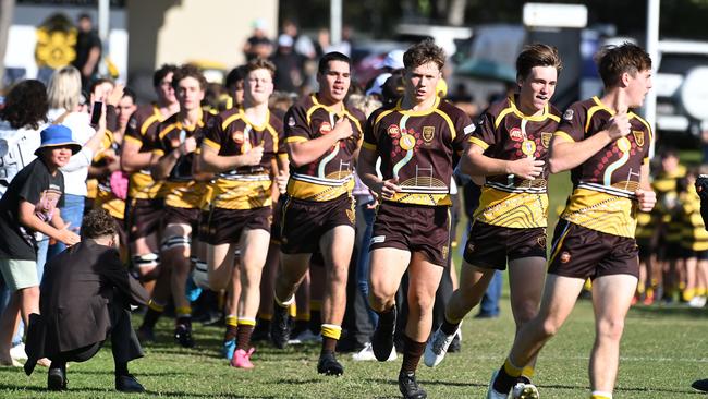 AIC First XV rugby grand final between St Laurence's College and Padua College. Saturday June 8, 2024. Picture, John Gass