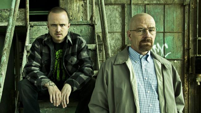 Breaking Bad characters Jesse Pinkman (Aaron Paul) and Walter White (Bryan Cranston). Pic: Frank Ockenfels/AMC