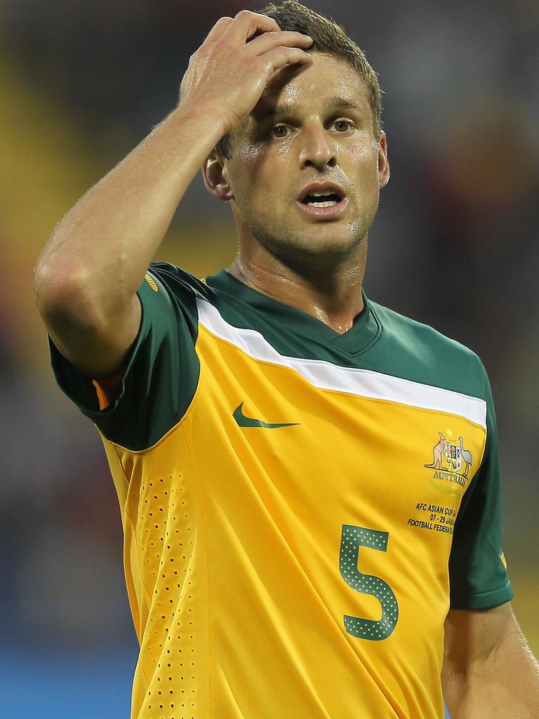 Jason Culina when playing for Australia. Picture: AFP Photo/Karim Jaafar