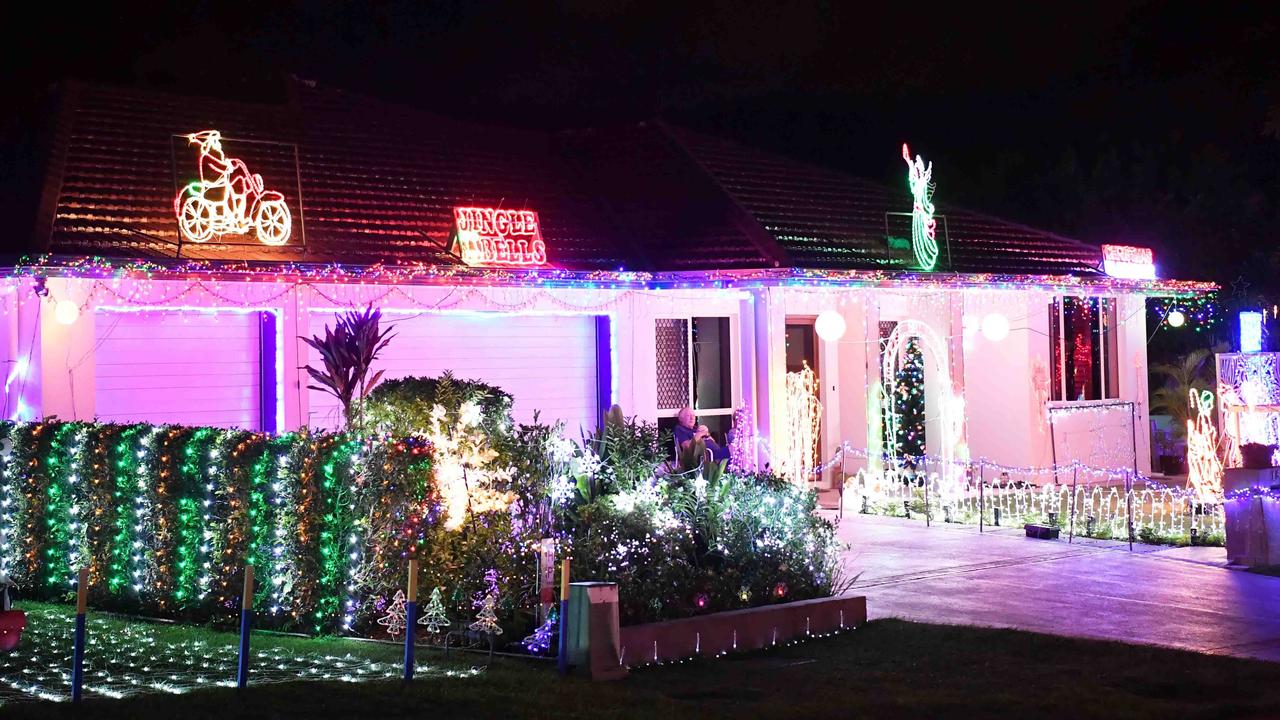 Christmas lights on Rainsford Place, Buderim. Picture: Patrick Woods.