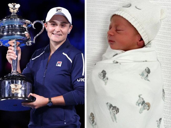 Ash Barty has had her first child.