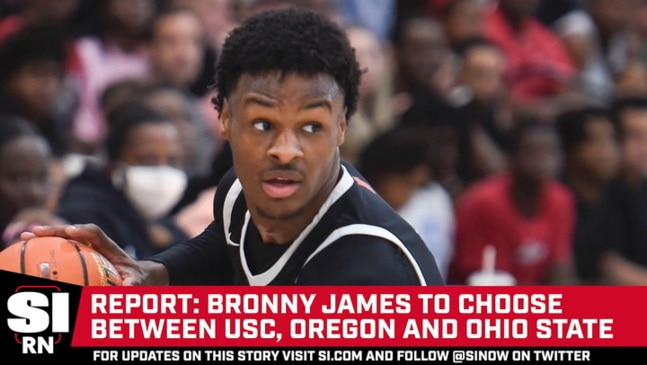 Bronny James joins USC teammates for preseason fan event