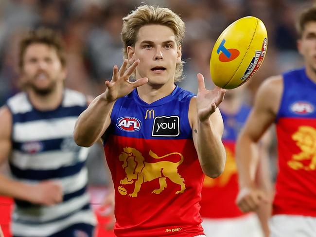 The Lions take on the Cats in the first game of season 2025. Picture: Dylan Burns/AFL Photos via Getty Images