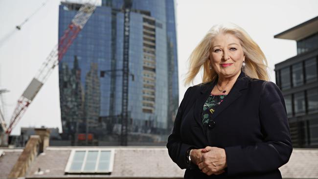 Helen Coonan in front of the Crown Sydney earlier this year. Photographer: Adam Yip