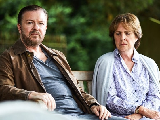 Ricky Gervais and Penelope Wilton in After Life.