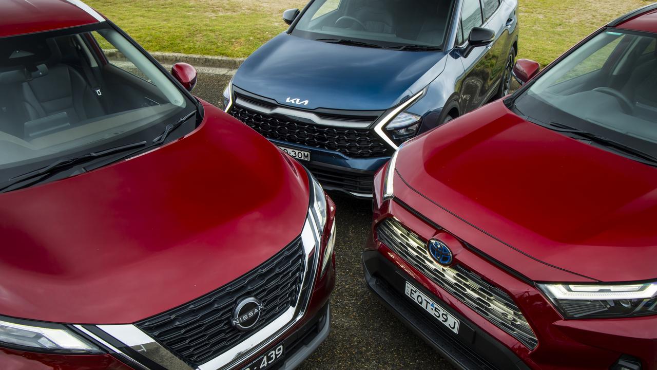 Queensland customers says they are being misled on the true waiting times for new vehicle deliveries of new cars such as the Nissan X-Trail, Kia Sportage and Toyota RAV4. Picture: Thomas Wielecki