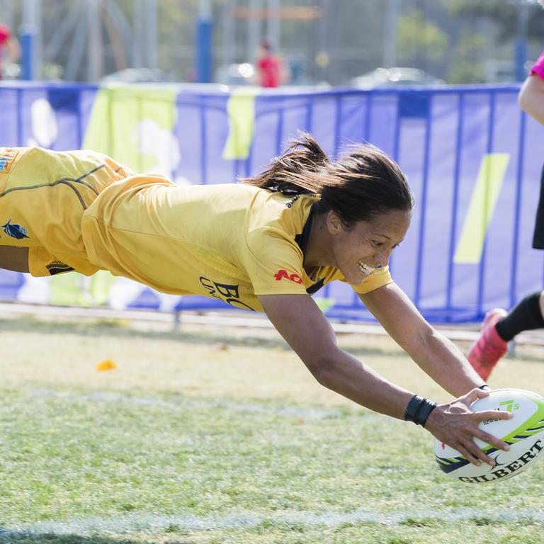 Action from the opening weekend of the Aon Rugby Sevens. Picture: CAVAN FLYNN