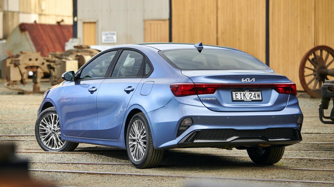 Boot space in the 2022 Kia Cerato sedan surpasses 500 litres. Sport+ specification pictured.