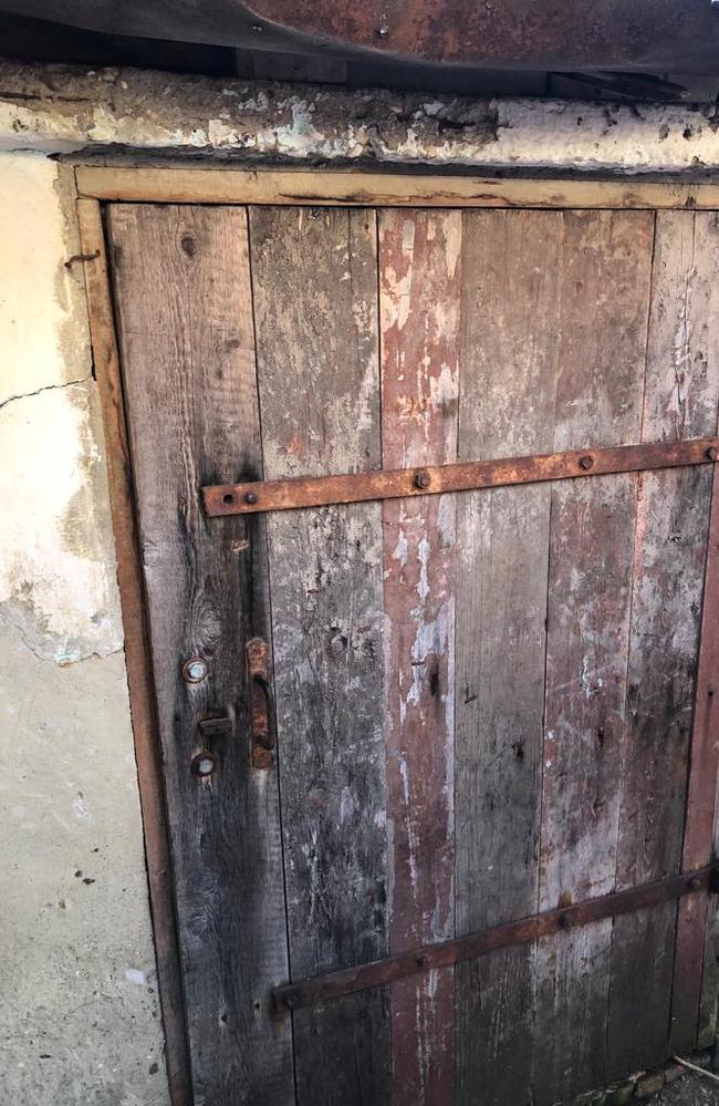 A bunker door in a village North West Ukraine. Picture: Charles Miranda